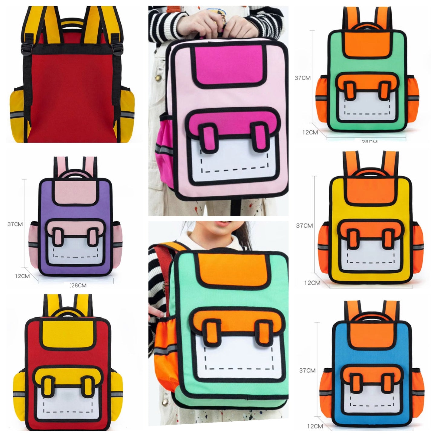 Backpack - 2D Cartoon - PREORDER 3/18-3/21