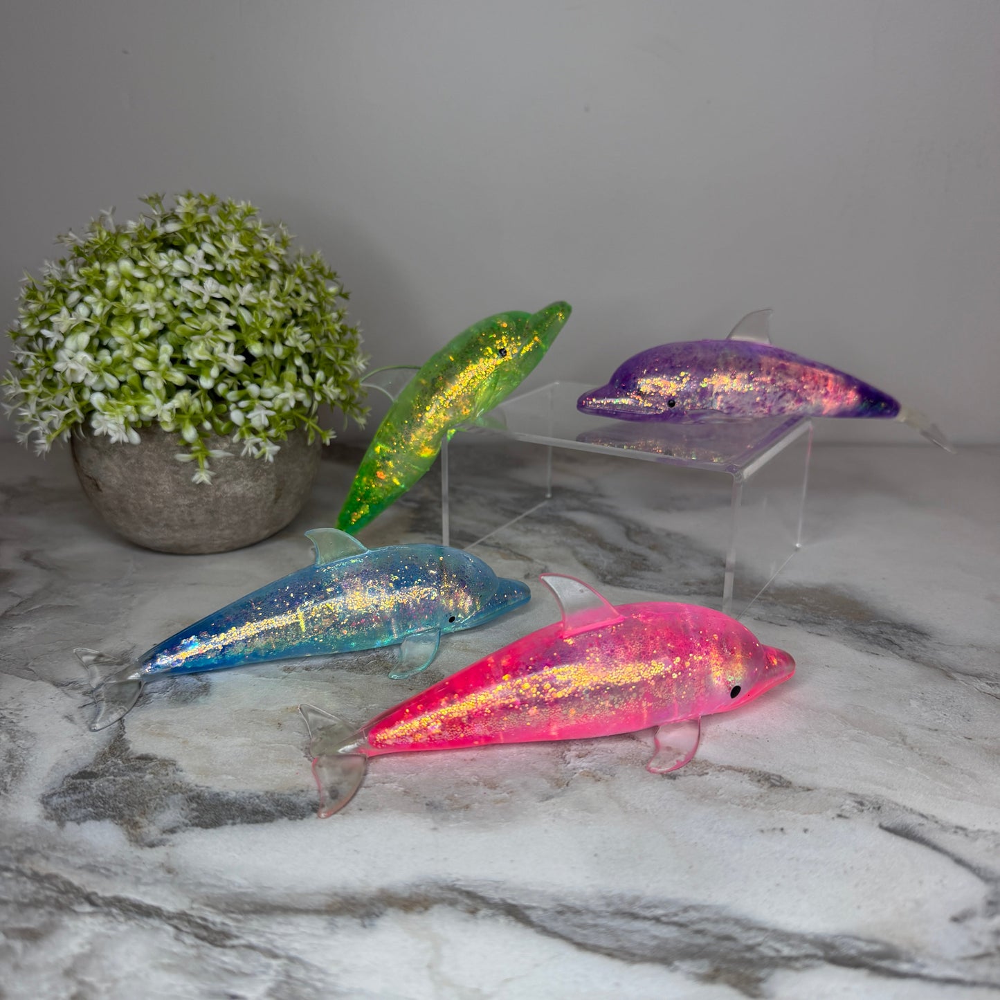 Squishy Toy - Glitter Dolphin - PREORDER
