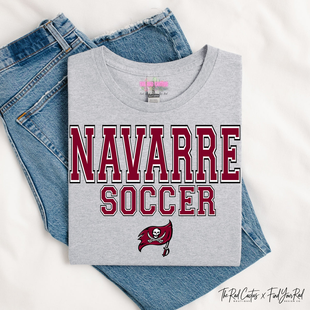 Navarre Soccer Collegiate Graphic Tee or Crewneck Sweatshirt