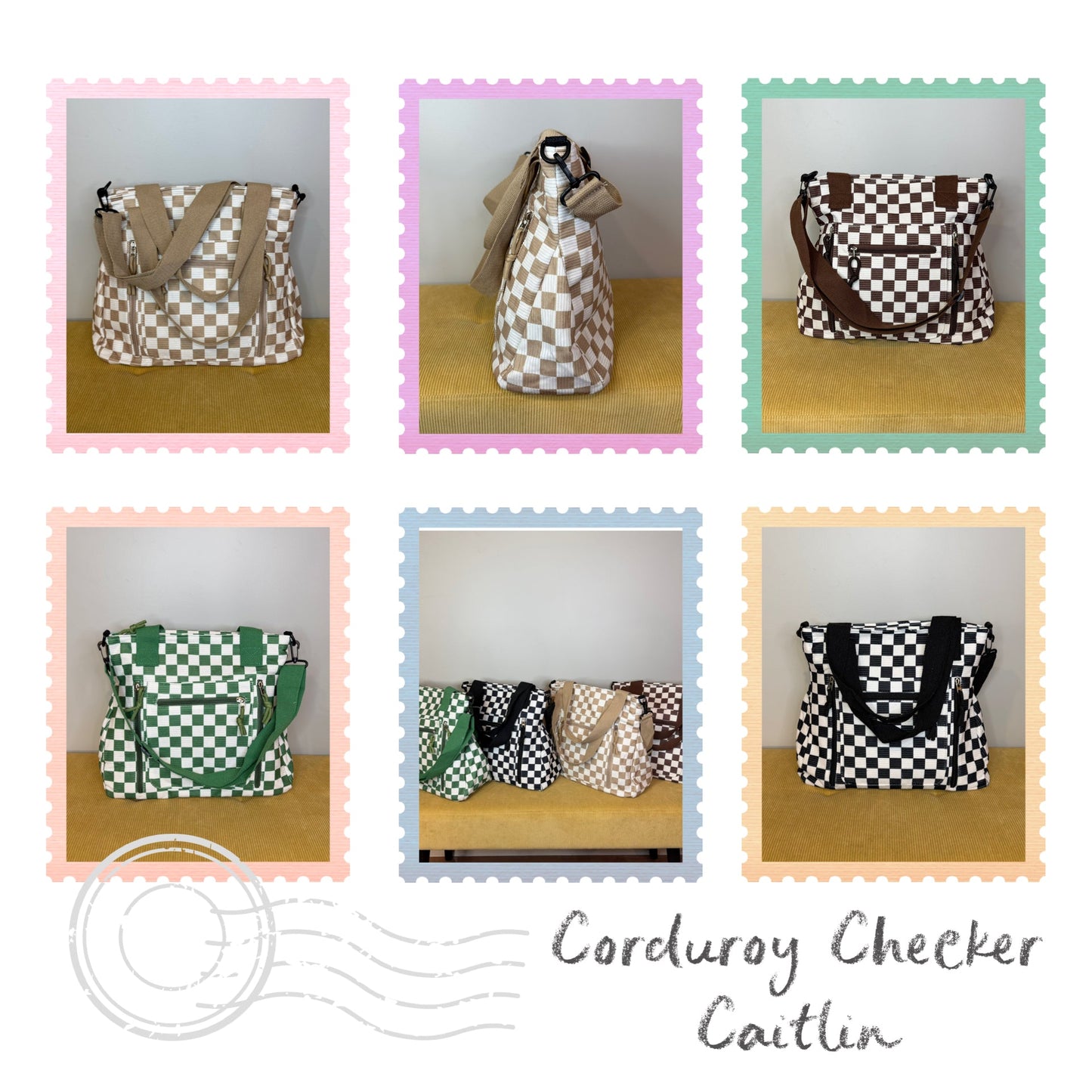 Caitlin Handbag - Corduroy Checker - PREORDER 3/4-3/7