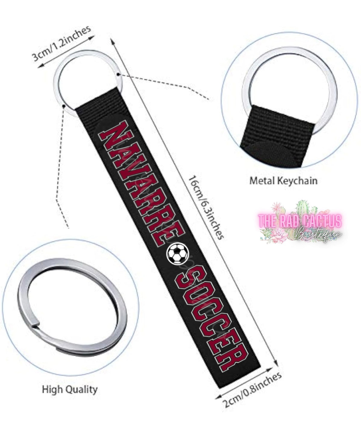 Navarre Raiders Soccer Double-Sided Keychain