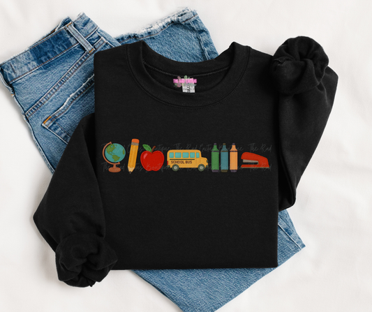 Teacher Icons Graphic Tee or Crewneck Sweatshirt