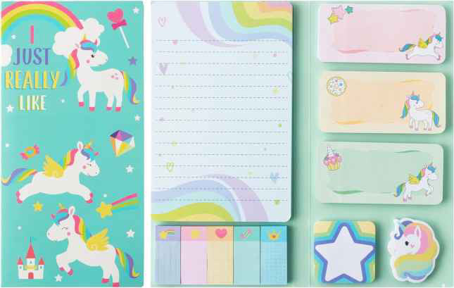 Sticky Note Booklet Set - Unicorns - PREORDER 6/21-6/24