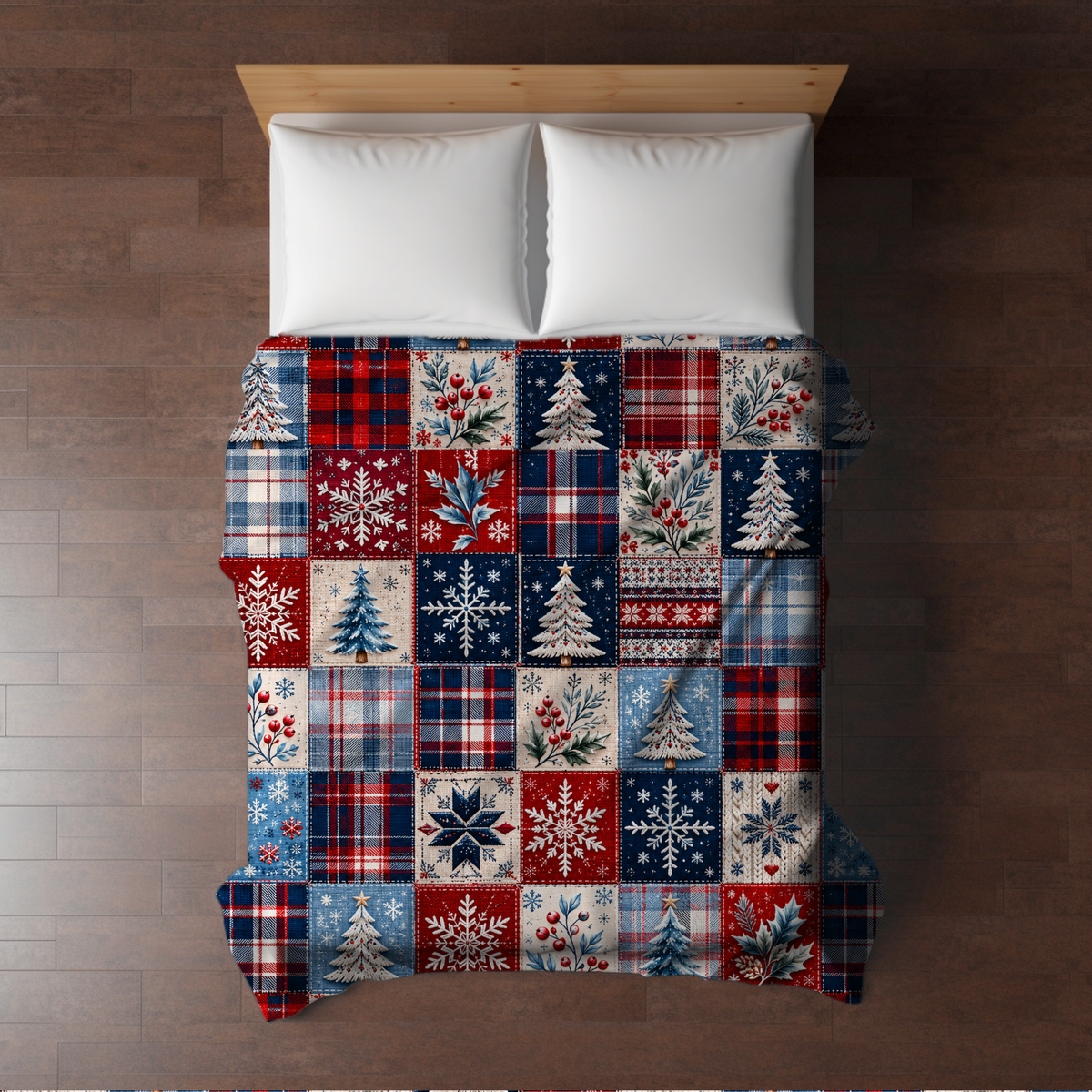 Blanket Christmas #30 - Quilted Plaid Snowflake Tree - PREORDER (Copy)