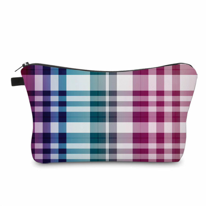 Pouch - Plaid Blue Mint Pink