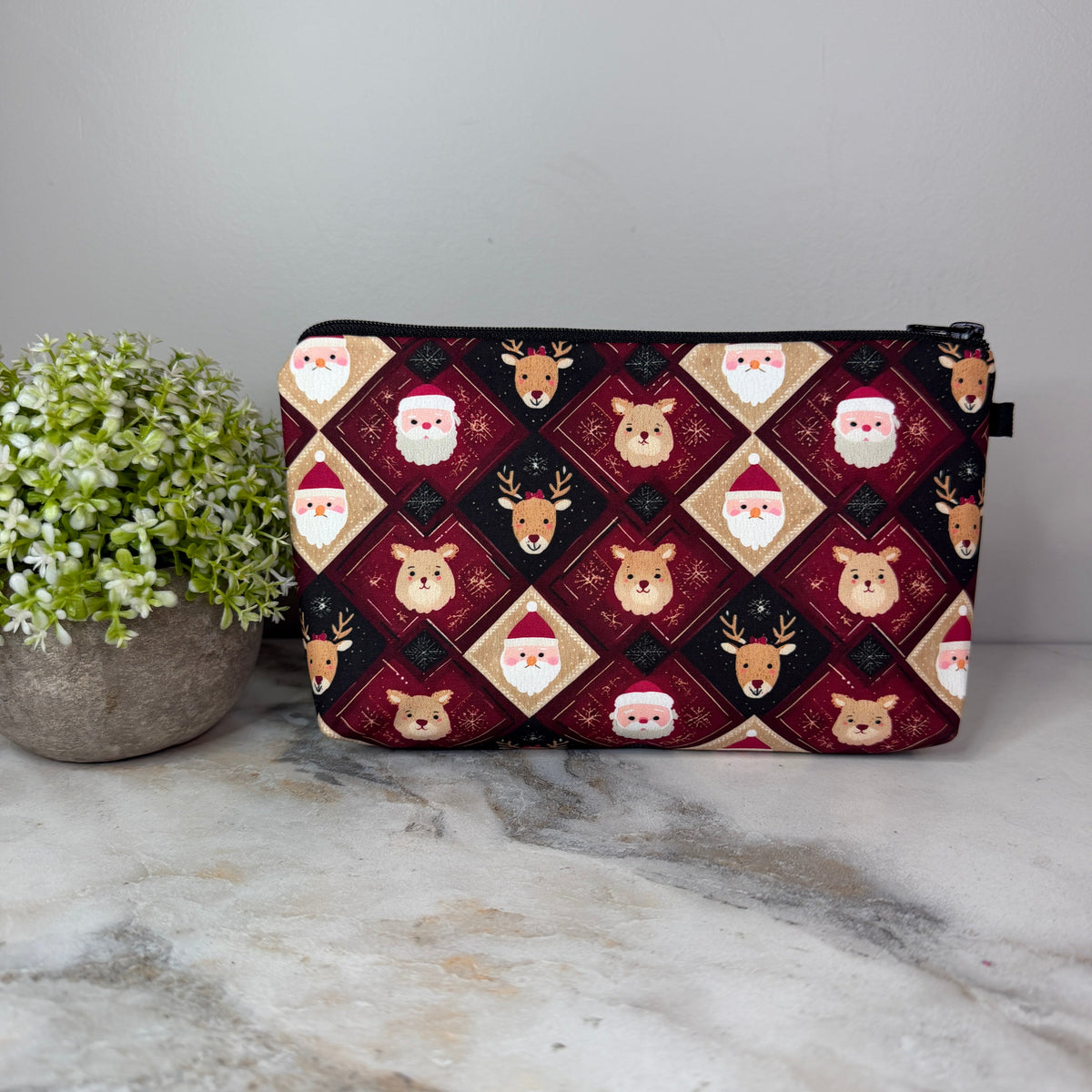 Pouch - Christmas - Santa Reindeer Diamond