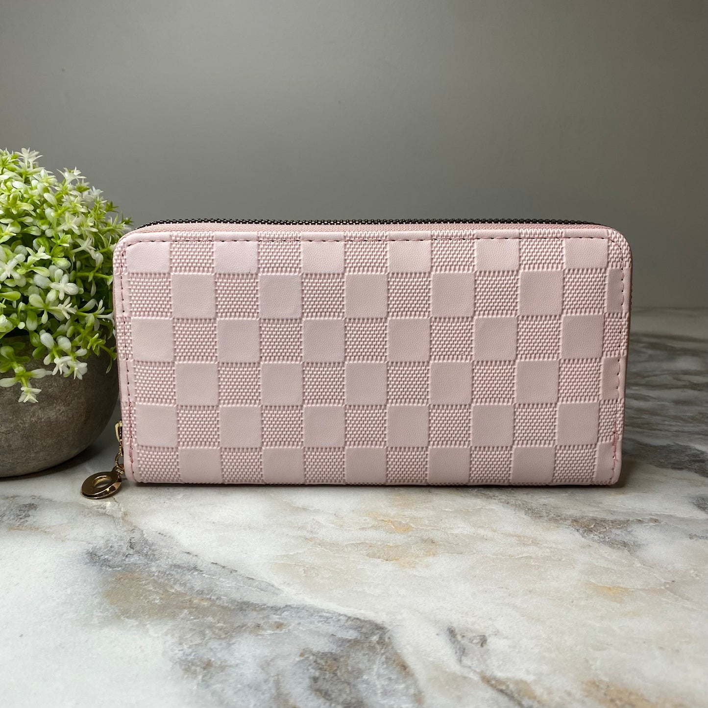 Wallet - Faux Leather - Checkered - PREORDER 7/16-7/19