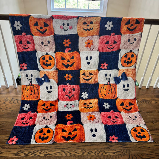 Blanket - Halloween - Knit Characters - PREORDER 7/29-8/1