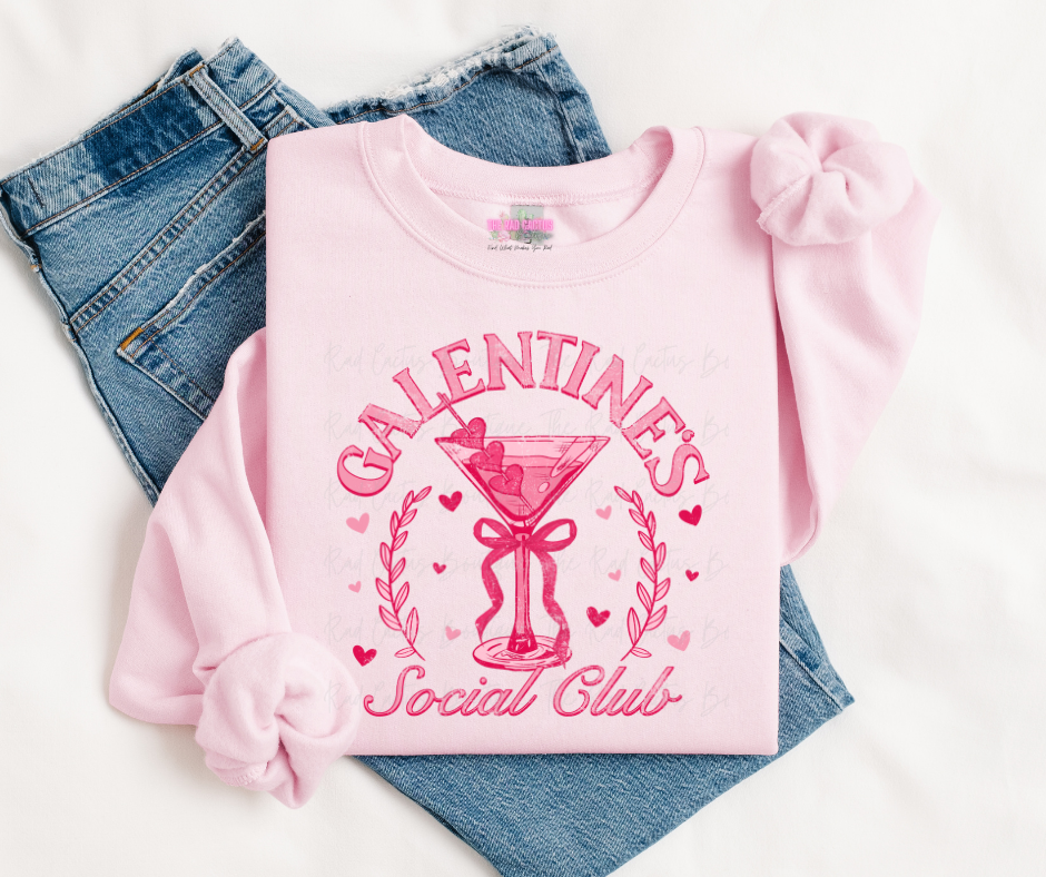Galentine's Social Club Graphic Tee or Crewneck Sweatshirt