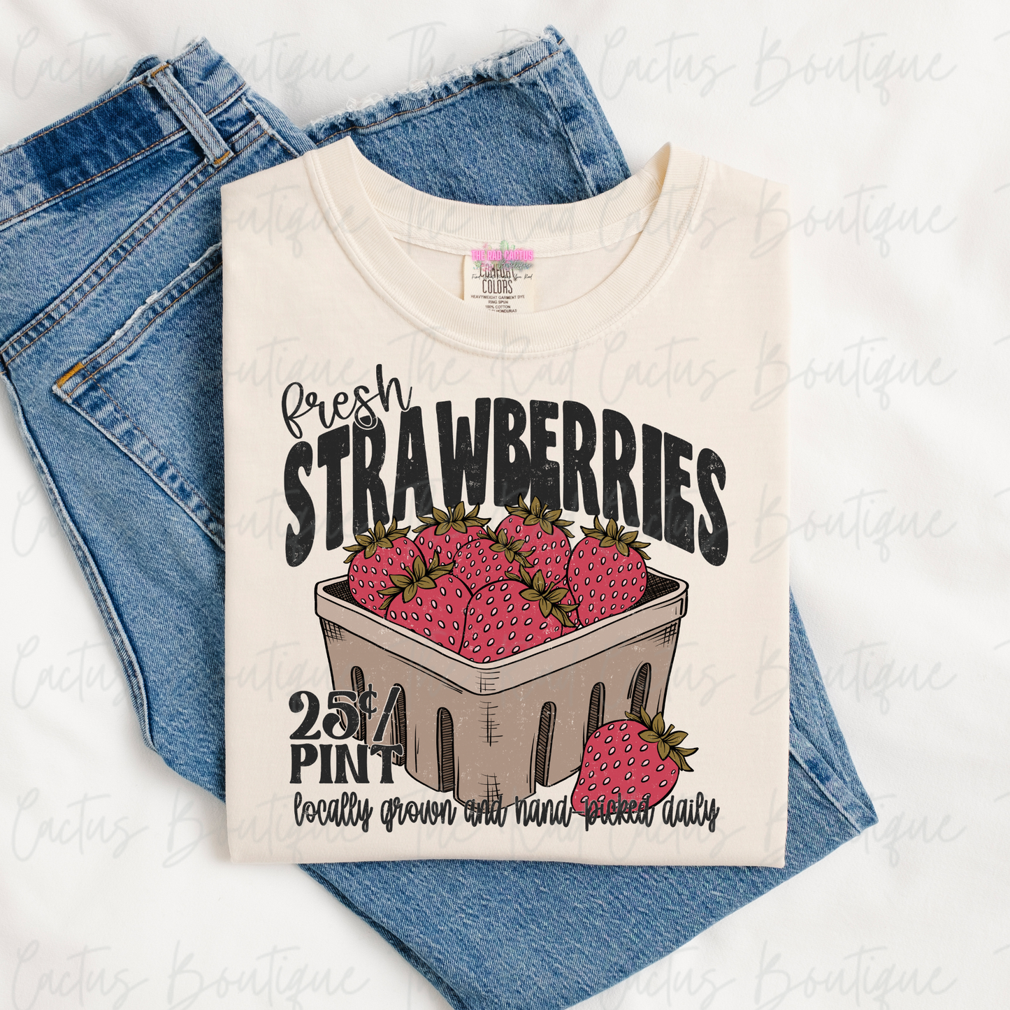 Fresh Strawberries Graphic Tee or Crewneck Sweatshirt