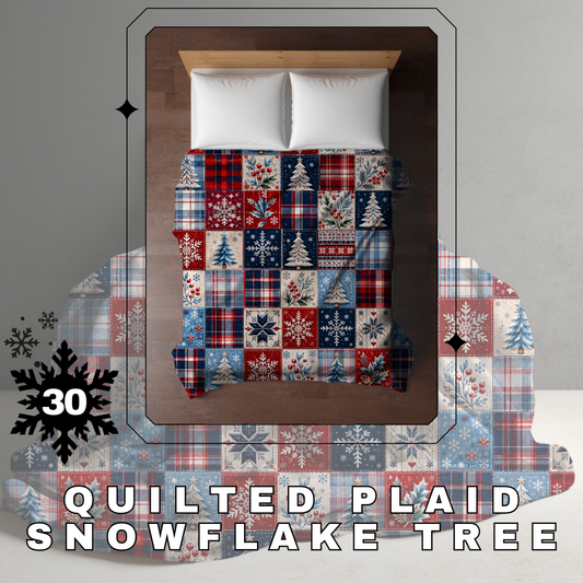 Blanket Christmas #30 - Quilted Plaid Snowflake Tree - PREORDER (Copy)