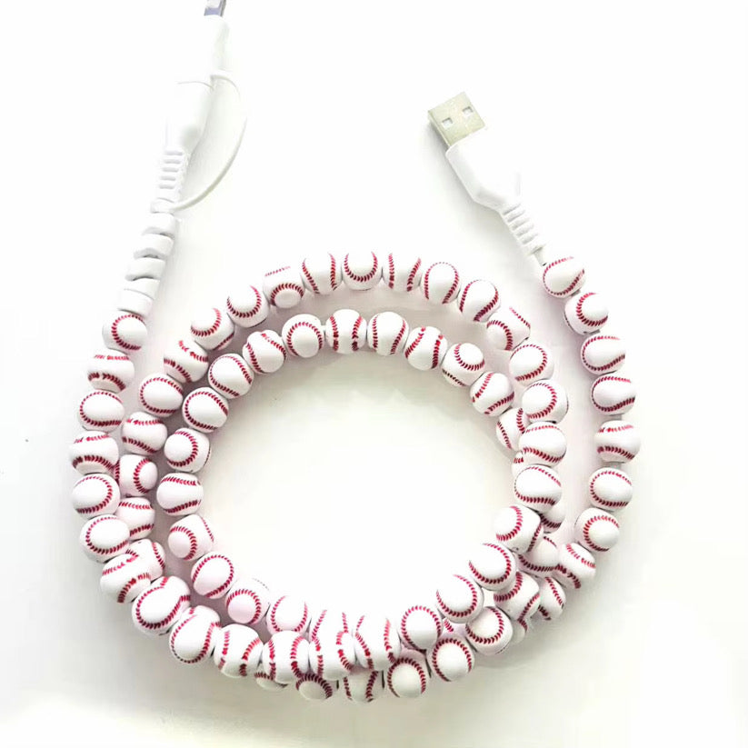 Charging Cord - Beaded - Sports - PREORDER 3/14-3/17