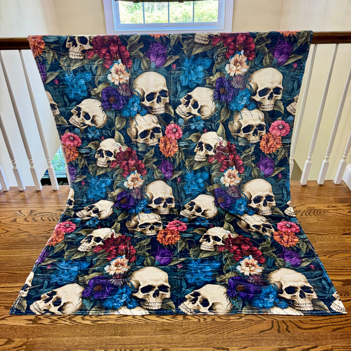 Blanket Halloween #9 - Floral Skull - PREORDER ends 7/25