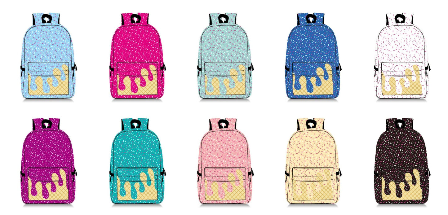 Ice Cream Drip Full Size Backpack - PREORDER 6/26-6/29