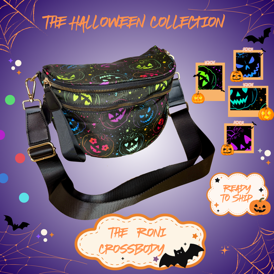 The Roni Nylon Crossbody - Halloween Fall Rainbow Pumpkin Faves