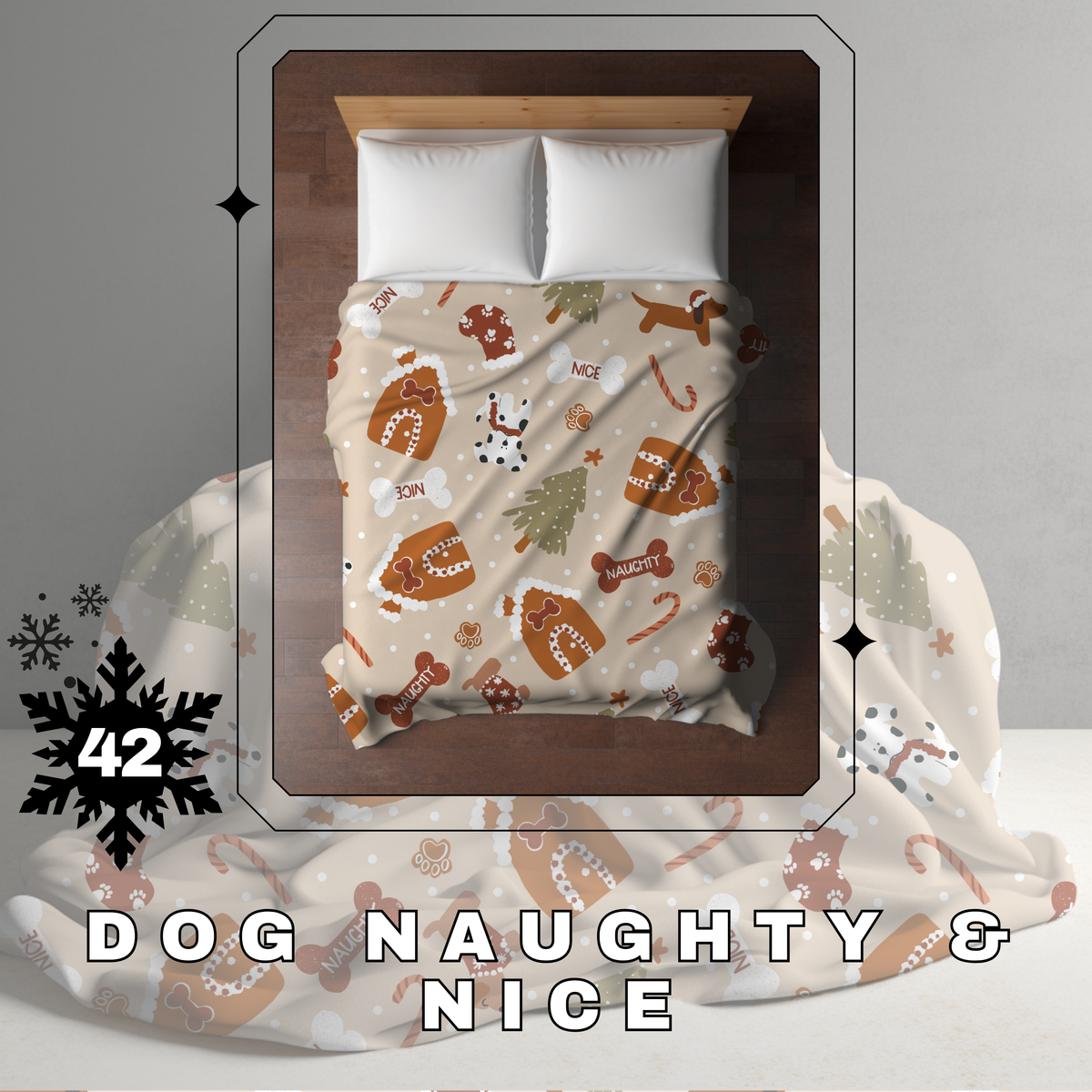 Blanket Christmas #42 - Dog Naughty Nice - PREORDER