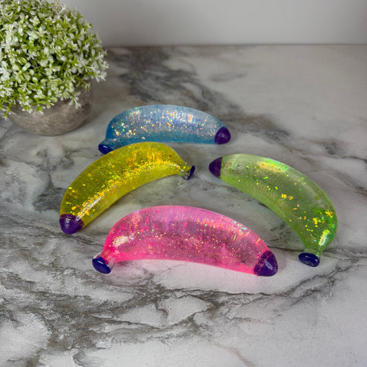 Squishy Toy - Glitter Banana - PREORDER