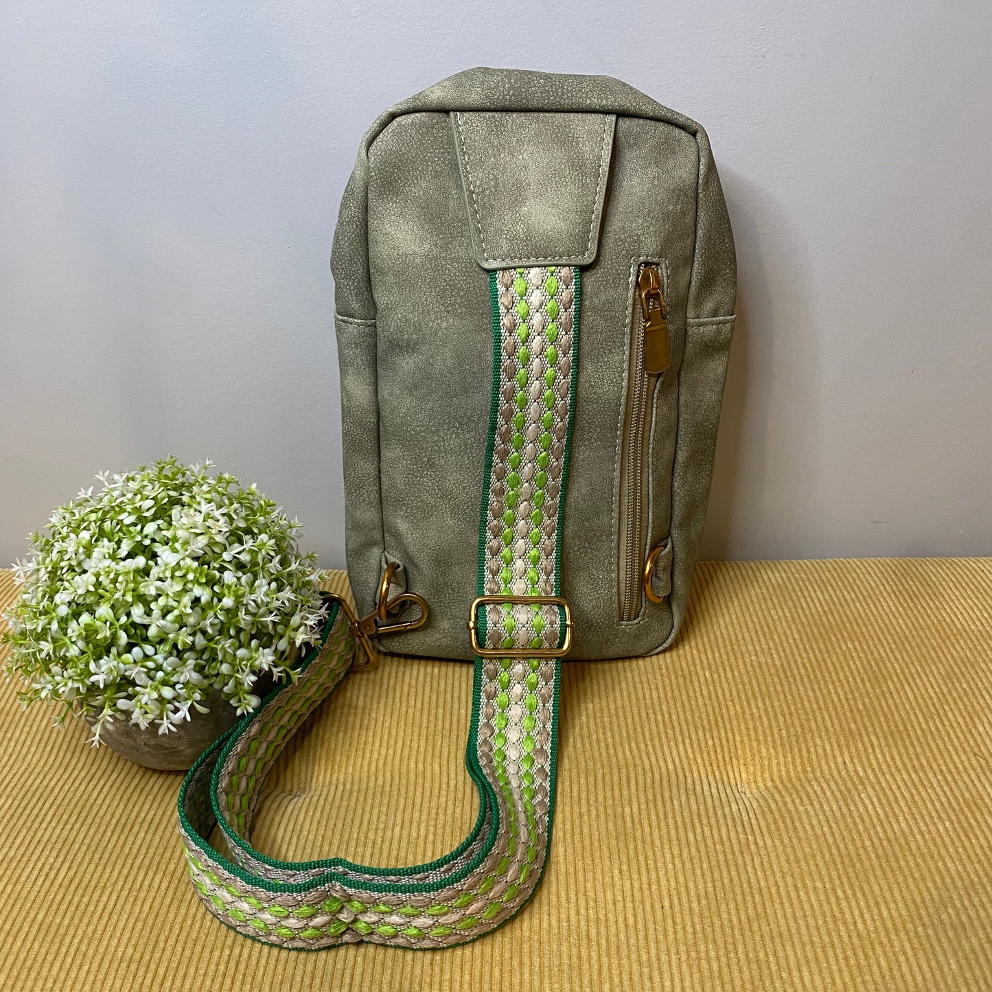 Faux Leather Sling Bag