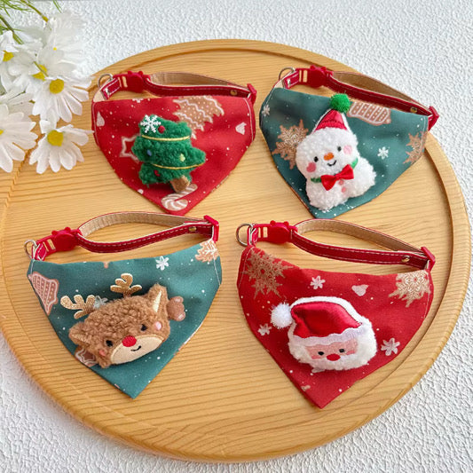 Dog Bandana - Christmas Mix - Flannel-Like Feel