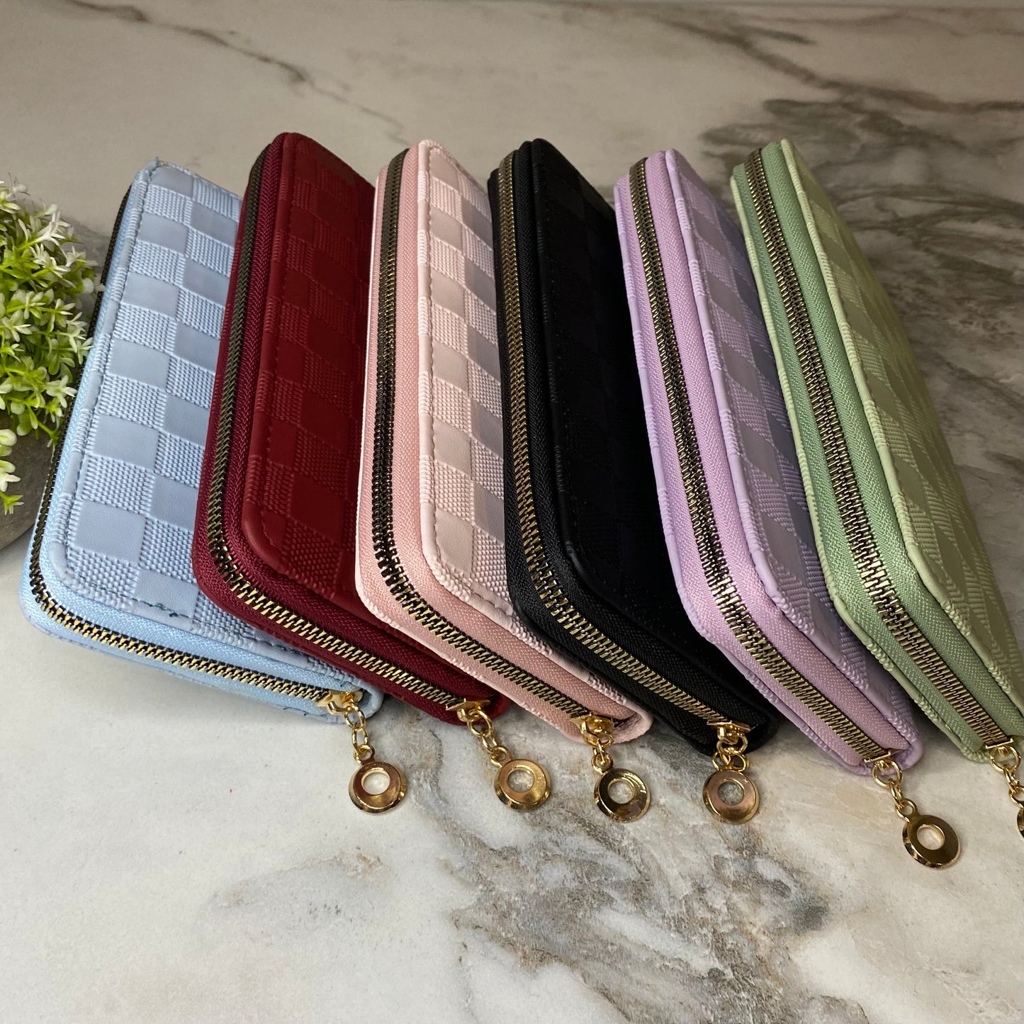 Wallet - Faux Leather - Checkered - PREORDER 7/16-7/19