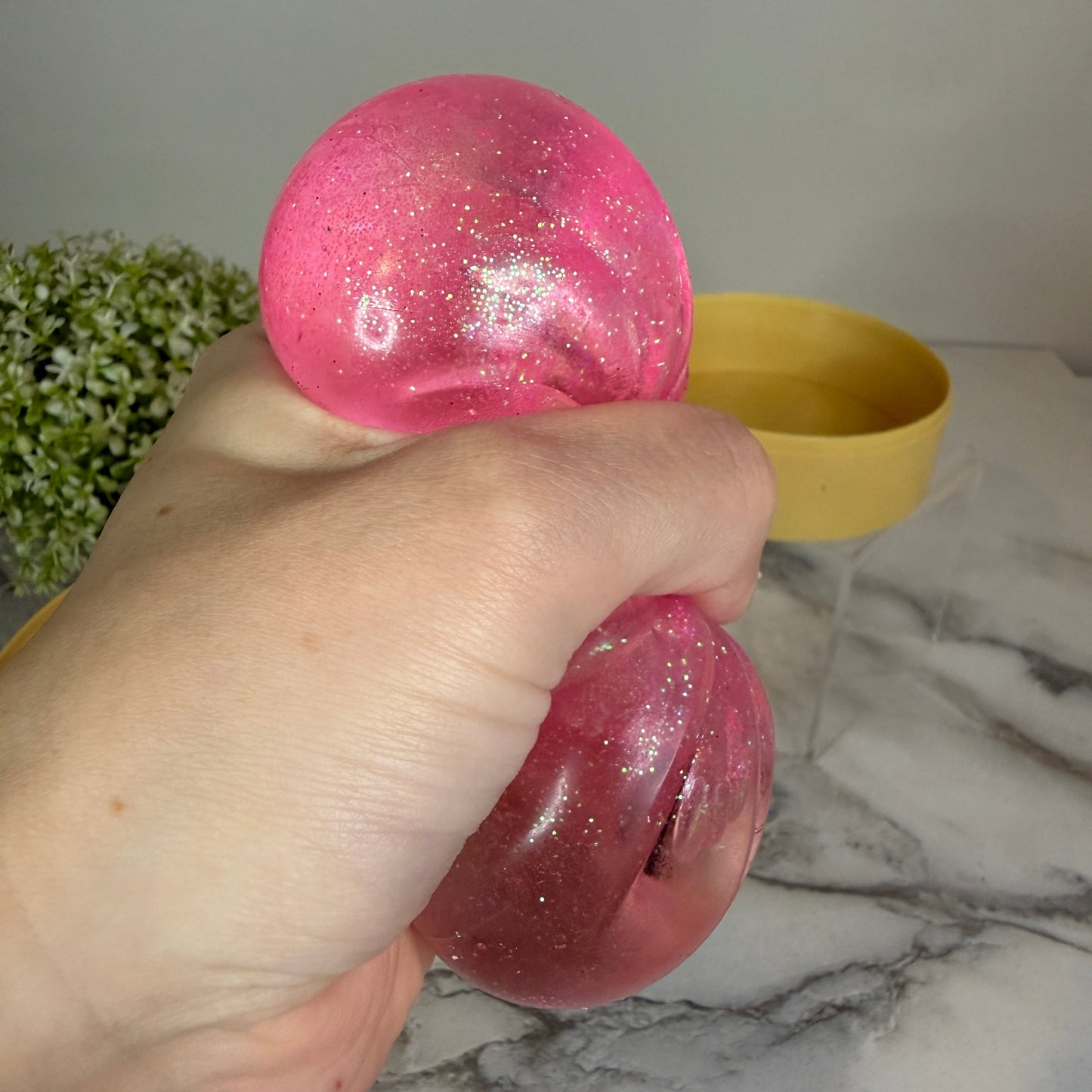 Squishy Toy - Viral Dumpling, Slow Rise Glitter - Pink