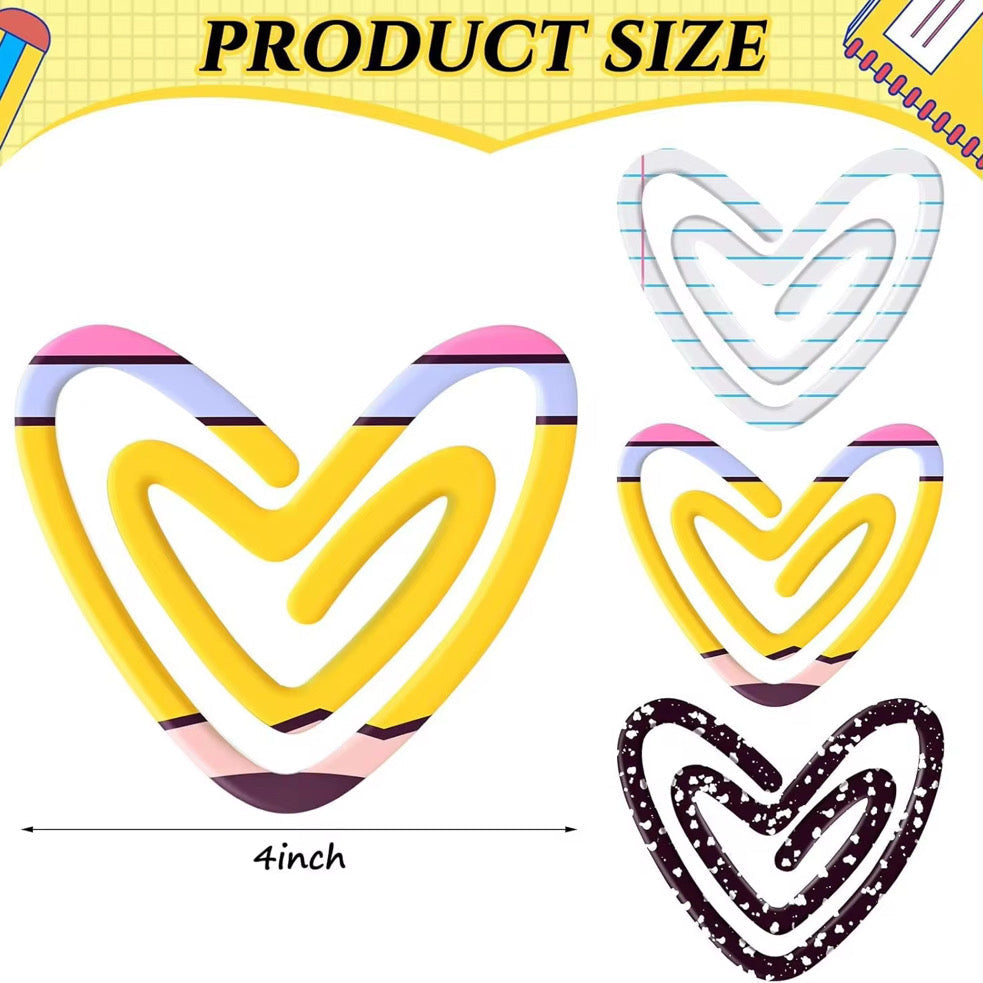 Jumbo Paperclip - Heart Notebook Paper - PREORDER