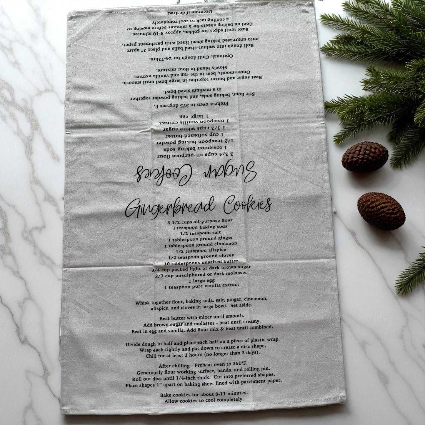 Holiday Cookie Recipe Towel