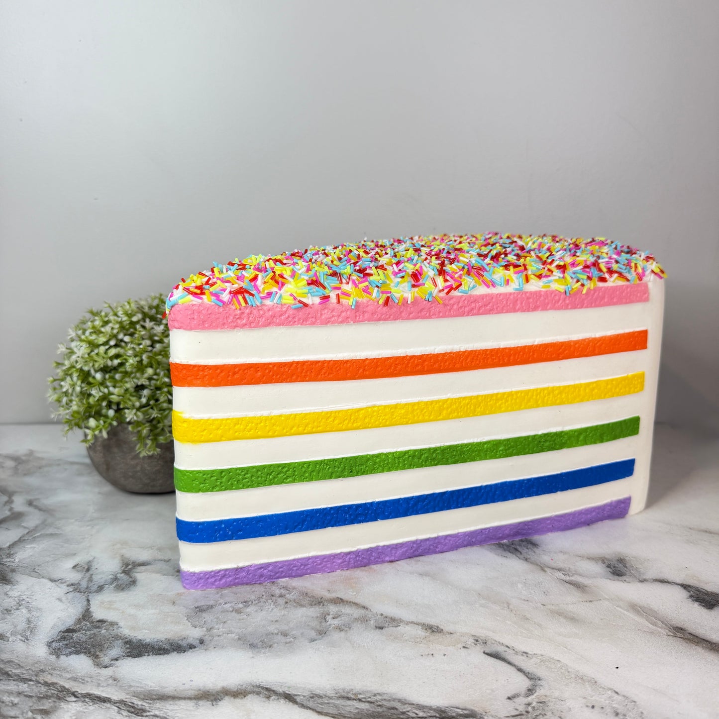 Squishy Toy - Rainbow Cake, Jumbo