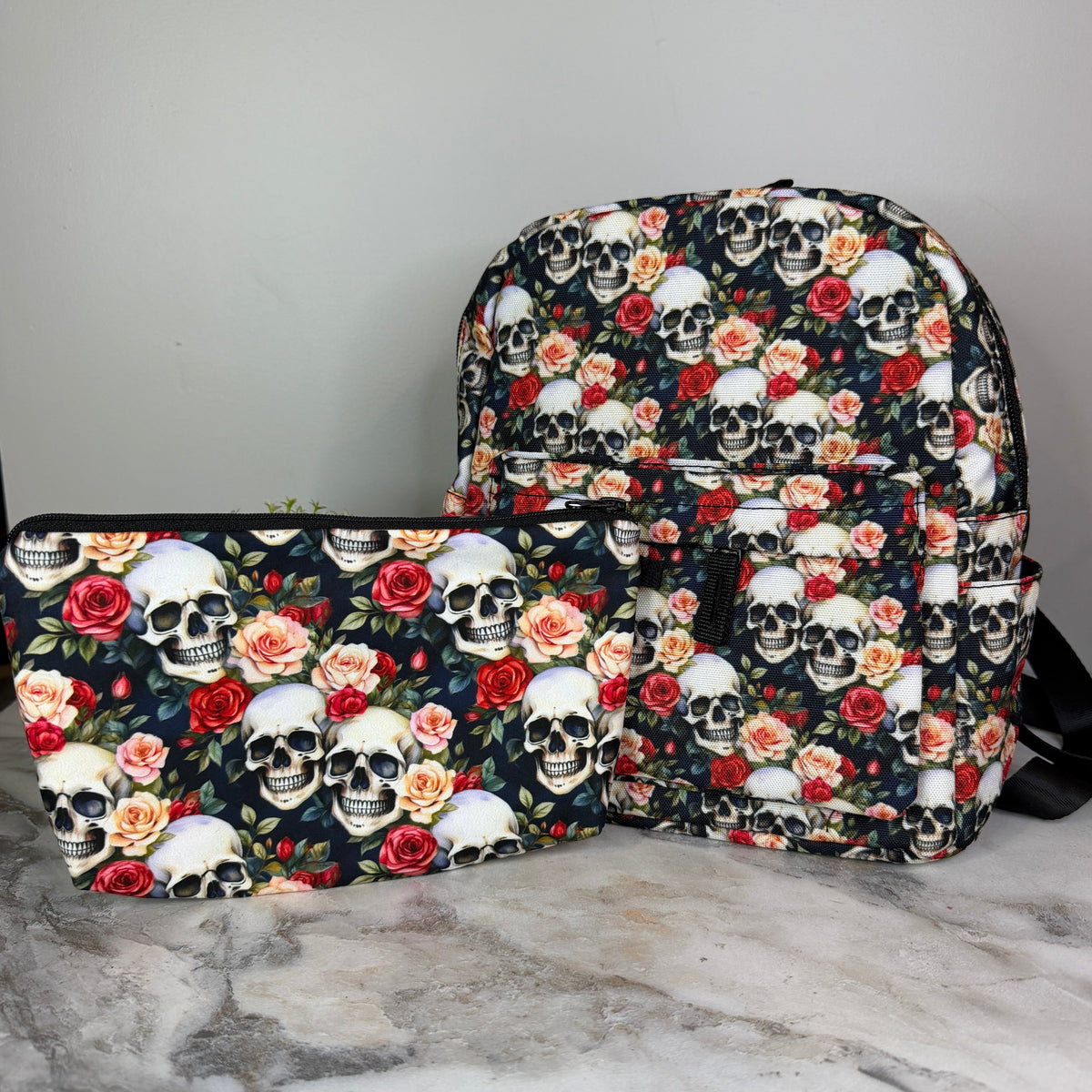 Mini Backpack - Halloween - Skull Roses - PREORDER