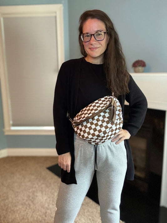 Roni - Nylon Crossbody - Taupe Brown