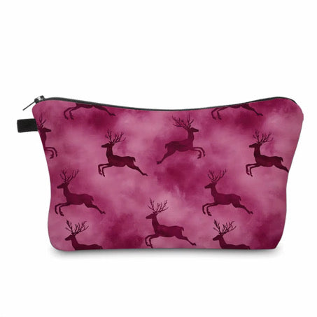 Pouch - Christmas - Reindeer Maroon