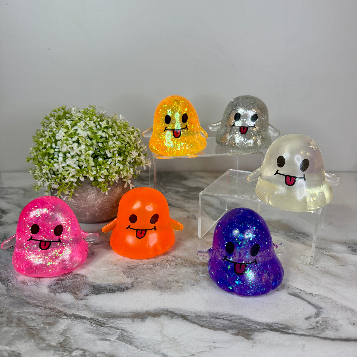 Squishy Toy - Halloween Glitter Ghost - PREORDER ends 7/12