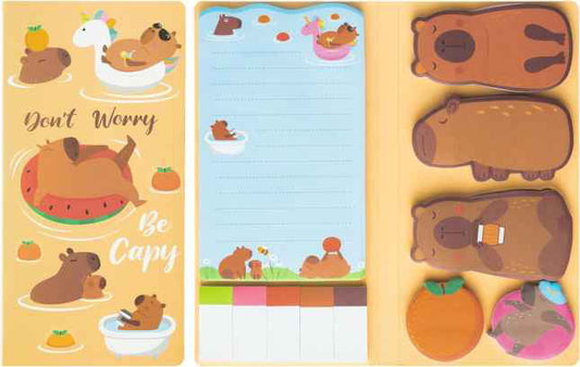 Sticky Note Booklet Set - Don't Worry Be Capy (#2) - PREORDER 6/21-6/24