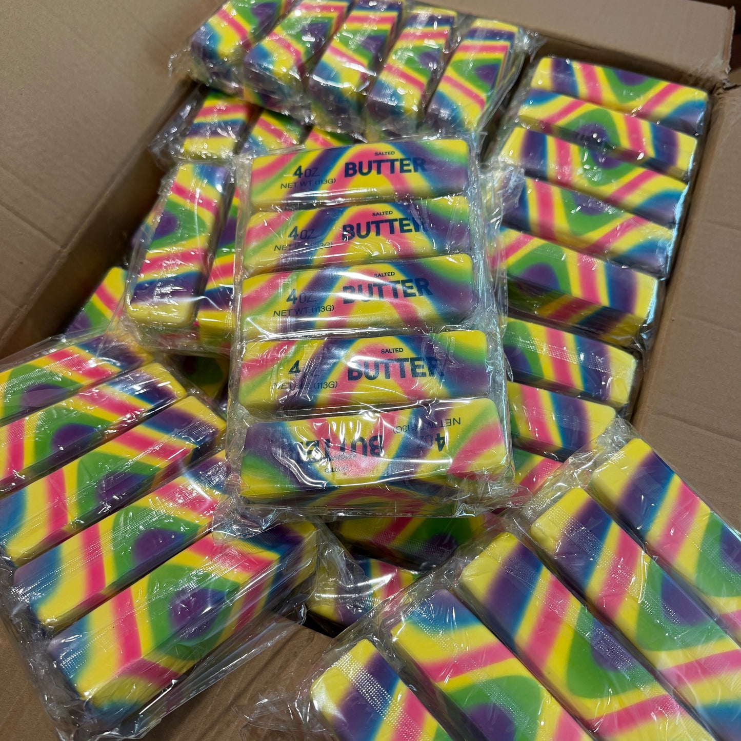 Butter Stress Squishy Toy - Rainbow - PREORDER