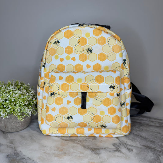 Mini Backpack - Honeycomb Bee Heart
