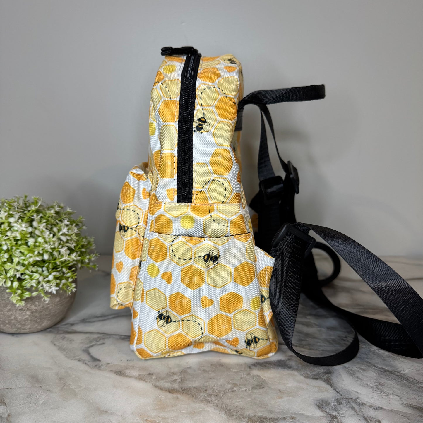 Mini Backpack - Honeycomb Bee Heart