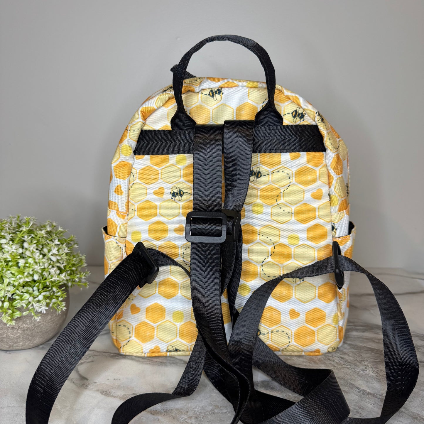 Mini Backpack - Honeycomb Bee Heart