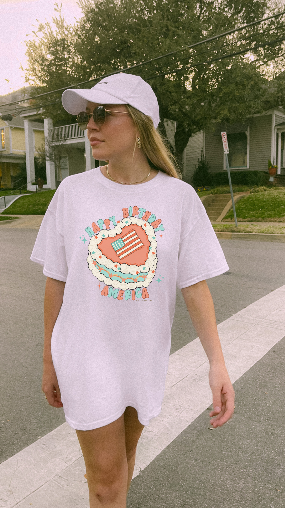 Happy Birthday America Design Tee(Front of shirt)
