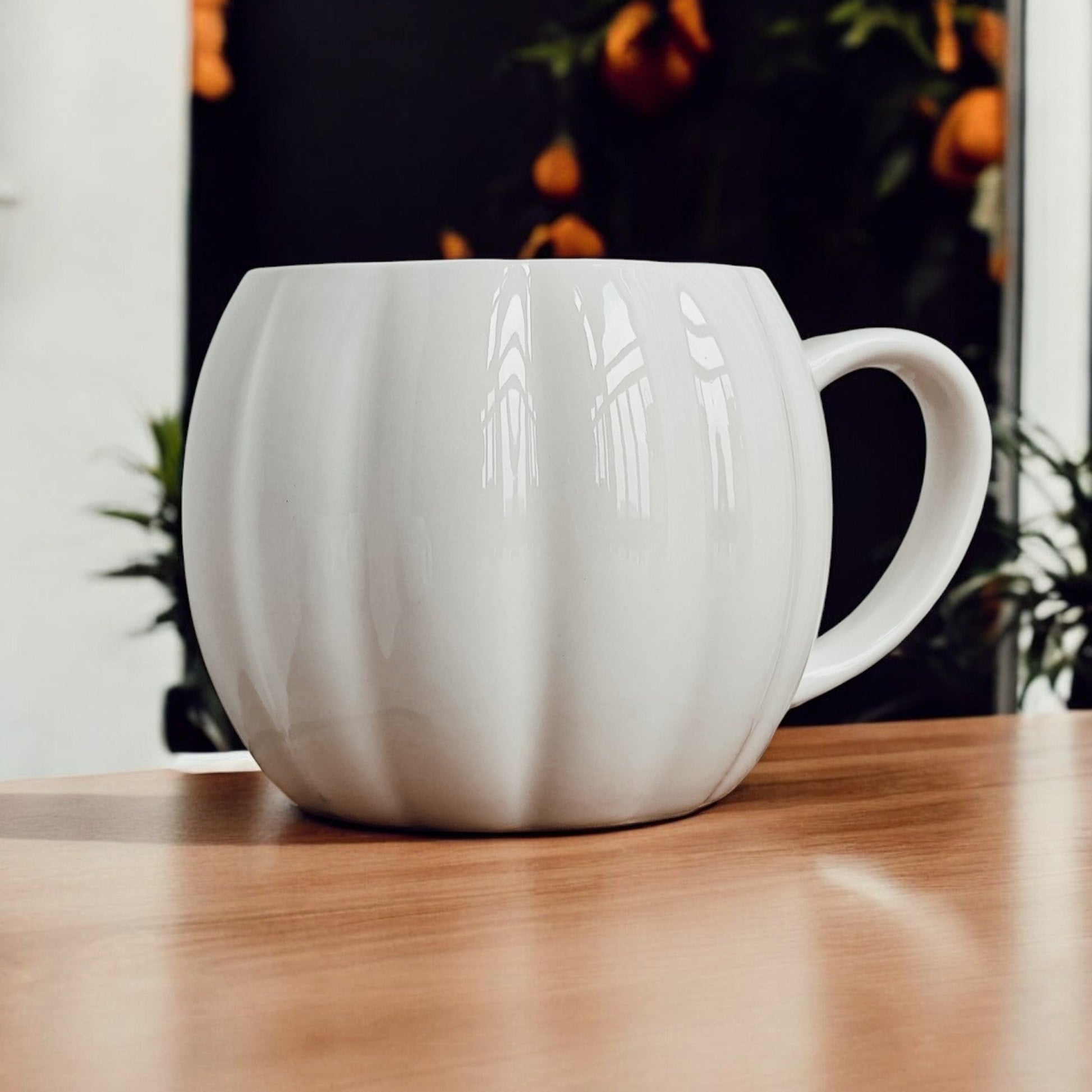 Fall Kitchen Accessories with Ceramic Pumpkin Mug
PSL Season Pumpkin Shaped Coffee Mug