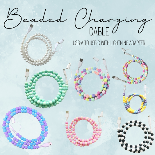 Charging Cord - Beaded - PREORDER 4/16-4/19
