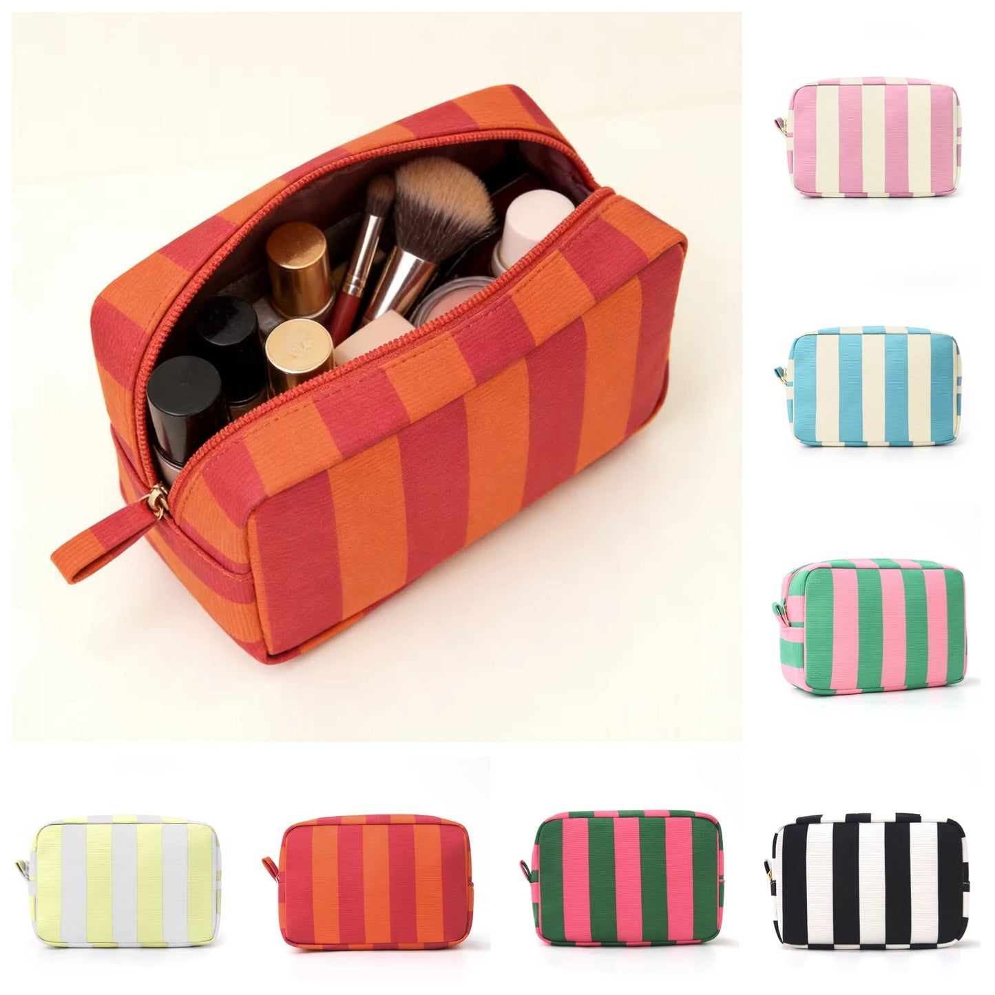 Canvas Stripe Travel Pouch - PREORDER 3/25-3/28