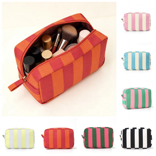 Canvas Stripe Travel Pouch - PREORDER 3/25-3/28