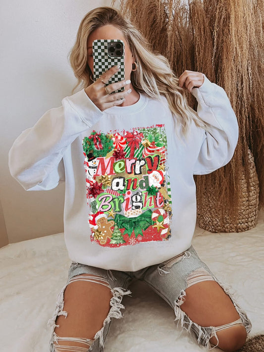 Merry & Bright Collage Tee/Sweatshirt