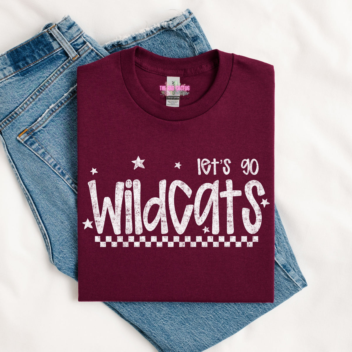 Let’s Go Wildcats Checkerboard Graphic Tee or Crewneck