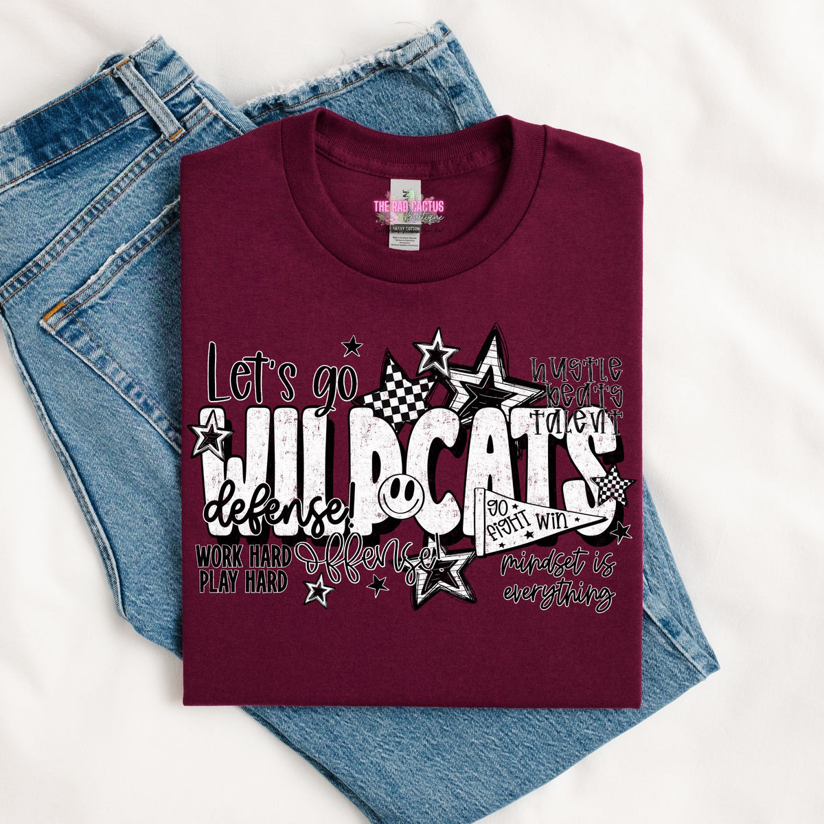 Let’s Go Wildcats Spirit Collage Graphic Tee or Crewneck