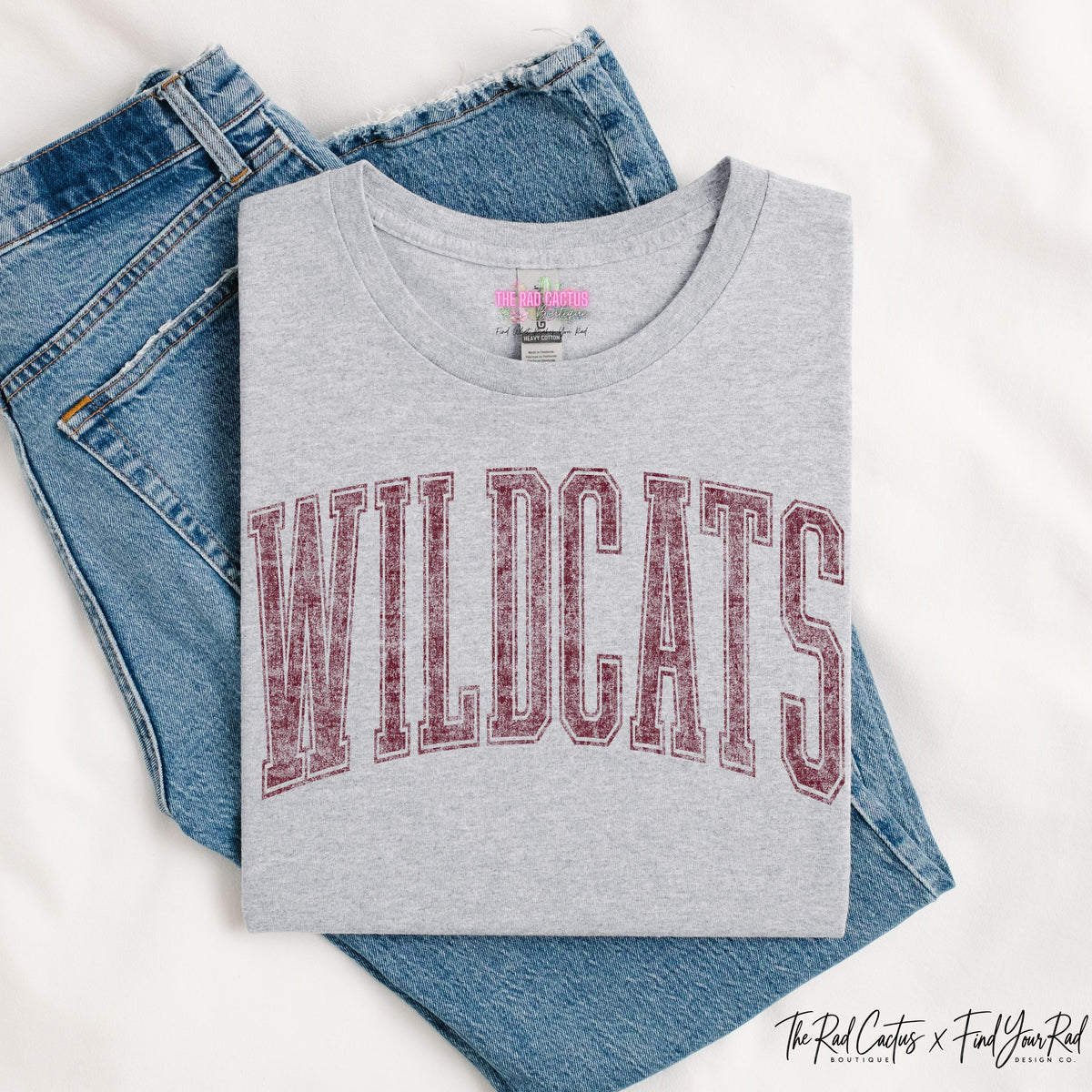 Tularosa Wildcats Vintage Collegiate Graphic Tee or Crewneck