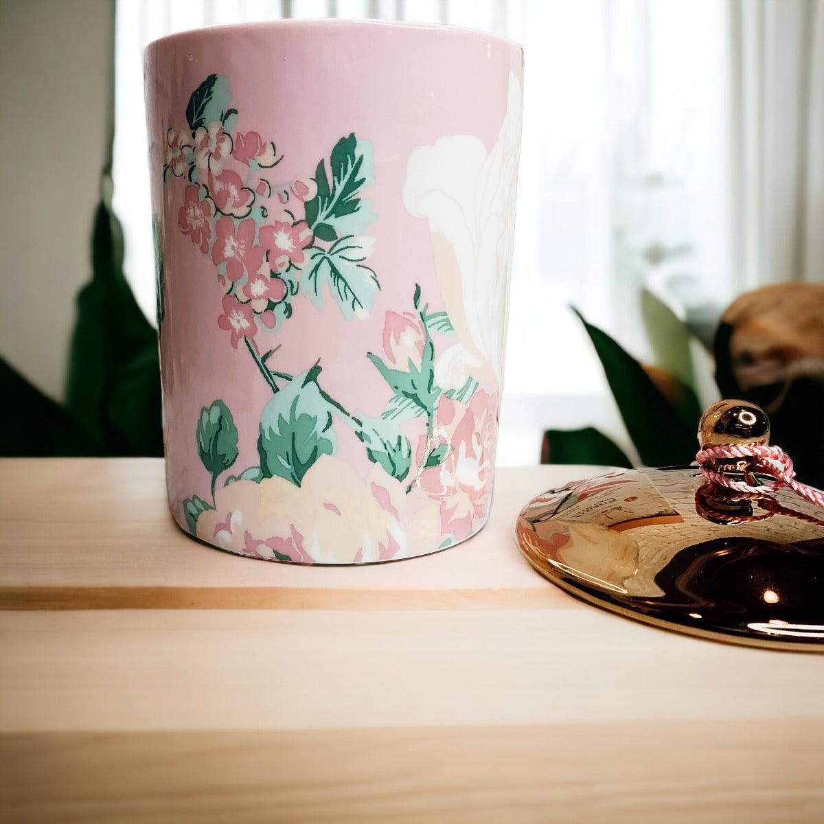 Vintage Floral Candle