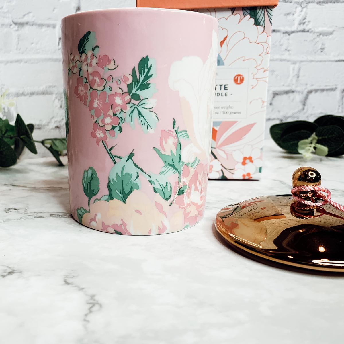 Vintage Floral Candle