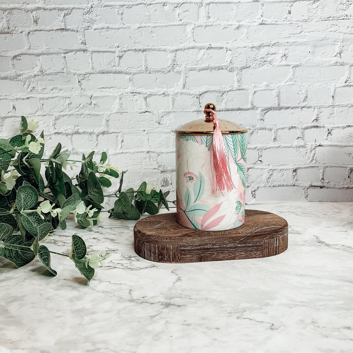 Vintage Floral Candle