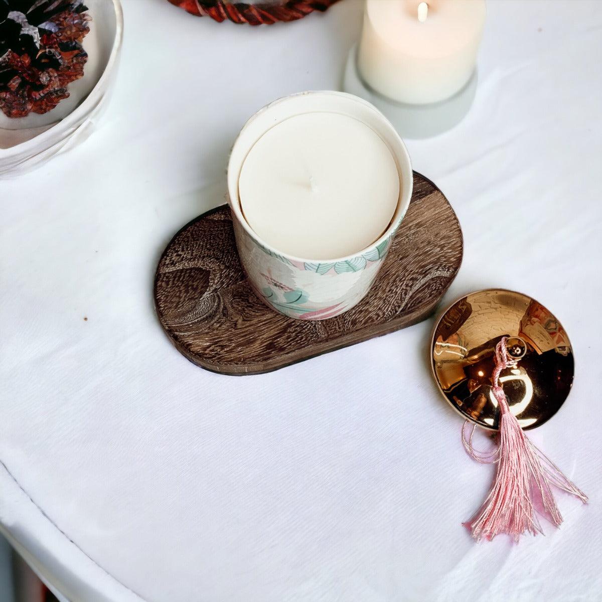 Vintage Floral Candle